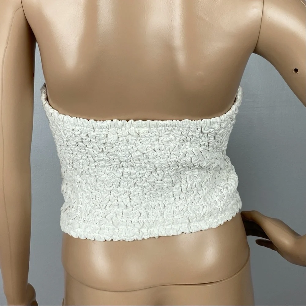 NEW FREE PEOPLE WHITE STRAPLESS BUSTIER TOP - Picture 4 of 5